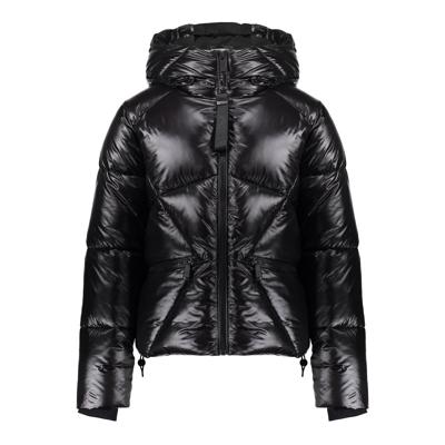 Geisha winter jas meisjes - zwart - boxy