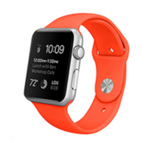 Rubberen sportbandje - Oranje - Geschikt voor Apple Watch 42mm / 44mm / 45mm / 49mm