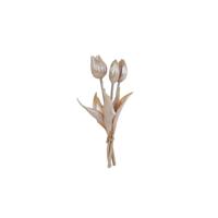 Kunstbloem Tulp 3x champagne goud 25cm