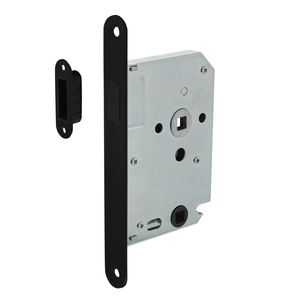 Intersteel Woningbouw magneet badkamer/toilet slot zwart 63/8mm