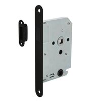 Intersteel Woningbouw magneet badkamer/toilet slot zwart 63/8mm