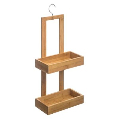 5five Doucherekje - 2 lagen - bamboe - met haak - 26 x 14 x 60 cm