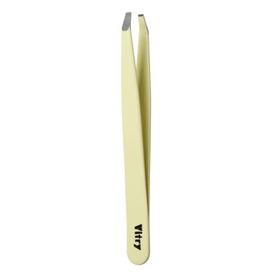 Vitry Face Care Coloured Tweezers Crab Ends Pincet Ref.26 C Yellow 1Stuks
