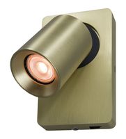 Artdelight Wandlamp Megano 1 lichts mat goud - thumbnail