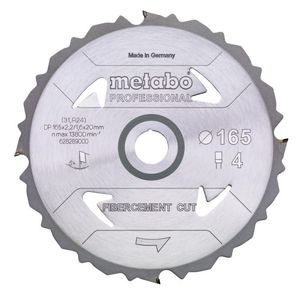 Metabo Accessoires Cirkelzaagblad | "Fibercement Cut Prof" | 160x20mm | Z4 DFZ 5° - 628287000