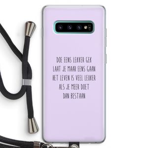 Gek: Samsung Galaxy S10 Plus Transparant Hoesje met koord