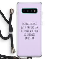Gek: Samsung Galaxy S10 Plus Transparant Hoesje met koord