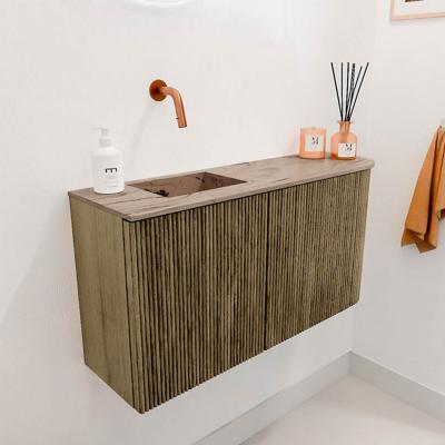 Toiletmeubel Mondiaz Joya Dlux | 81.6 cm | Meubelkleur Dusk | Faye wastafel Arena Wasbak Links | Zonder kraangat(en)