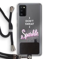 Sparkle quote: Samsung Galaxy A41 Transparant Hoesje met koord