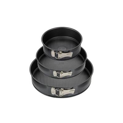 Set van 3 ronde springvormen - ZENKER - Zwart Metallic - 20, 24 en 28 cm