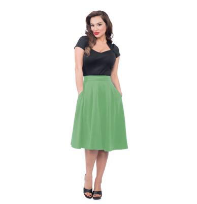 Steady High Waist Thrills Skirt Kelly Green-XL