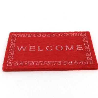 Handgemaakte simulatie Doll House accessoires Welkom pad vloer mat model (rood)