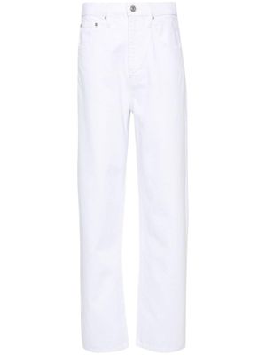 FRAME jean droit Long Barrel à taille haute - Blanc