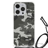 iPhone 14 Pro Doorzichtige Silicone Hoesje Army Light