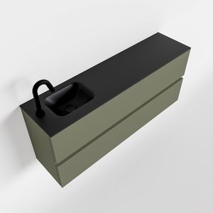 Toiletmeubel Mondiaz Ada | 120 cm | Meubelkleur Army | Lex wastafel Urban Links | 1 kraangat