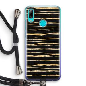 Gouden strepen: Huawei P Smart (2019) Transparant Hoesje met koord