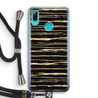 Gouden strepen: Huawei P Smart (2019) Transparant Hoesje met koord Gouden strepen: Huawei P Smart (2019) Transparant Hoesje met koord
