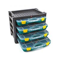 Tayg multibox 3 groen met 4 assortiment boxen nr. 3 stapelbaar uitneembare laden met vakjes Tayg multibox 3 groen met 4 assortiment boxen nr. 3 stapelbaar uitneembare laden met vakjes