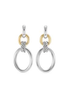 David Yurman boucles d'oreilles pendantes Mercer en or 18ct ornées de diamants - Argent