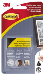 3M Command-beeldmontage strips Zwart Inhoud: 4 paar