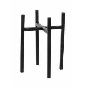 Plantenstandaard - zwart - H25 x B16 cm - metaal - plantenpot/bloempot verhoger