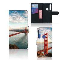 Motorola One Action Flip Cover Golden Gate Bridge