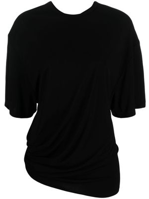 Christopher Esber t-shirt drapé à manches courtes - Noir