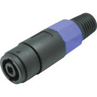 Kash 55201 Luidsprekerconnector Koppeling, recht Aantal polen: 4 Zwart, Blauw 1 stuk(s)