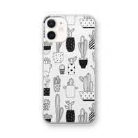 Cactusmotief: iPhone 12 Transparant Hoesje