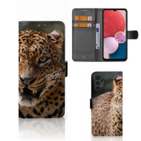 Samsung Galaxy A13 (4G) Telefoonhoesje met Pasjes Luipaard - thumbnail