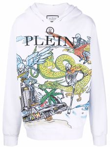 Philipp Plein hoodie à imprimé graphique - Blanc