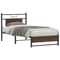 Bedframe zonder matras bewerkt hout bruin eikenkleur 90x200 cm