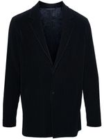 Homme Plissé Issey Miyake blazer plissé à simple boutonnage - Bleu - thumbnail