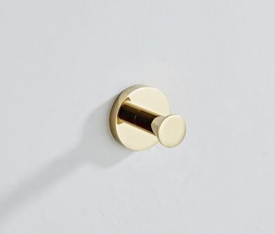Handdoek haak SaniClear Dorado | Wandmontage | Messing | Rond | Goud glans