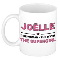 Joelle cadeau mok - Woman Myth Supergirl - naam koffiemok - 300 ml - collega - moederdag