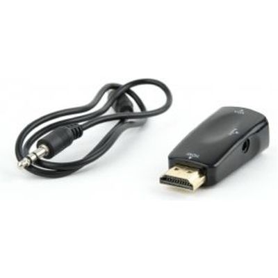 Gembird AB-HDMI-VGA-02 kabeladapter/verloopstukje VGA DB15 HDMI 19 pin Zwart