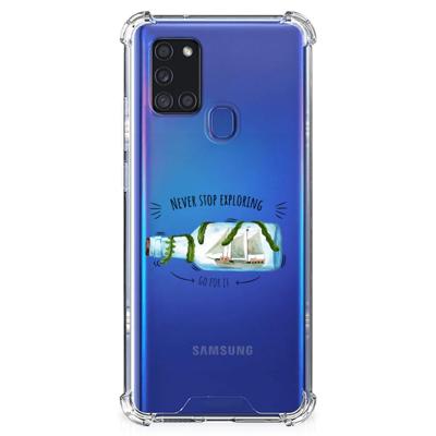 Samsung Galaxy A21s Stevig | Bumper Hoesje | Boho Bottle