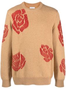 Barrie pull en cachemire à imprimé fleuri - Marron