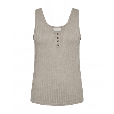 FreeQuent - Beige | Dames | Top | Beige | XXL | regular | Kamst mode