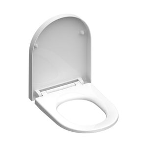 Toiletzitting Schutte White Duroplast Met Soft Close En Quick Release D-Vorm Gelakt Wit Schütte