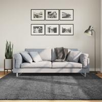 Vloerkleed OVIEDO laagpolig 200x200 cm antracietkleurig