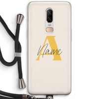 Amber Script: OnePlus 6 Transparant Hoesje met koord