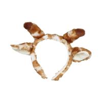 Pluche giraffe hoofdband - met oortjes - 15 cm