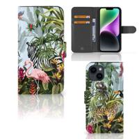 Telefoonhoesje | Met pasjeshouder | voor iPhone 15 Jungle Telefoonhoesje | Met pasjeshouder | voor iPhone 15 Jungle