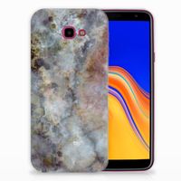 Samsung Galaxy J4 Plus (2018) TPU Siliconen Hoesje Marmer Grijs - thumbnail