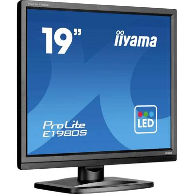 Iiyama ProLite E1980S-B1 LED-monitor Energielabel D (A - G) 48.3 cm (19 inch) 1280 x 1024 Pixel 5:4 3 ms HDMI, DisplayPort TN LCD