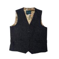Heren Gilet Hopsack Tweed Brown Heren Gilet Hopsack Tweed Brown