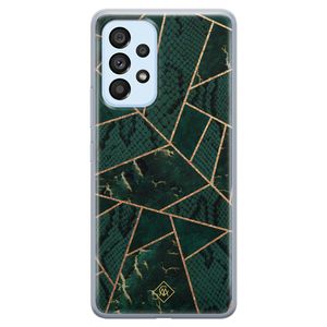 Samsung Galaxy A33 siliconen hoesje - Abstract groen