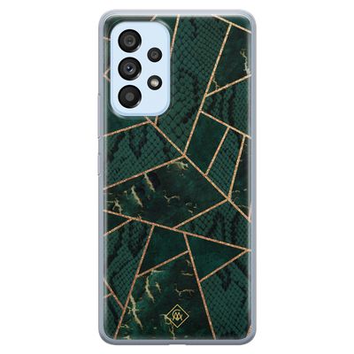 Samsung Galaxy A33 siliconen hoesje - Abstract groen