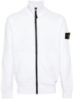 Stone Island sweat zippé à patch Compass - Blanc